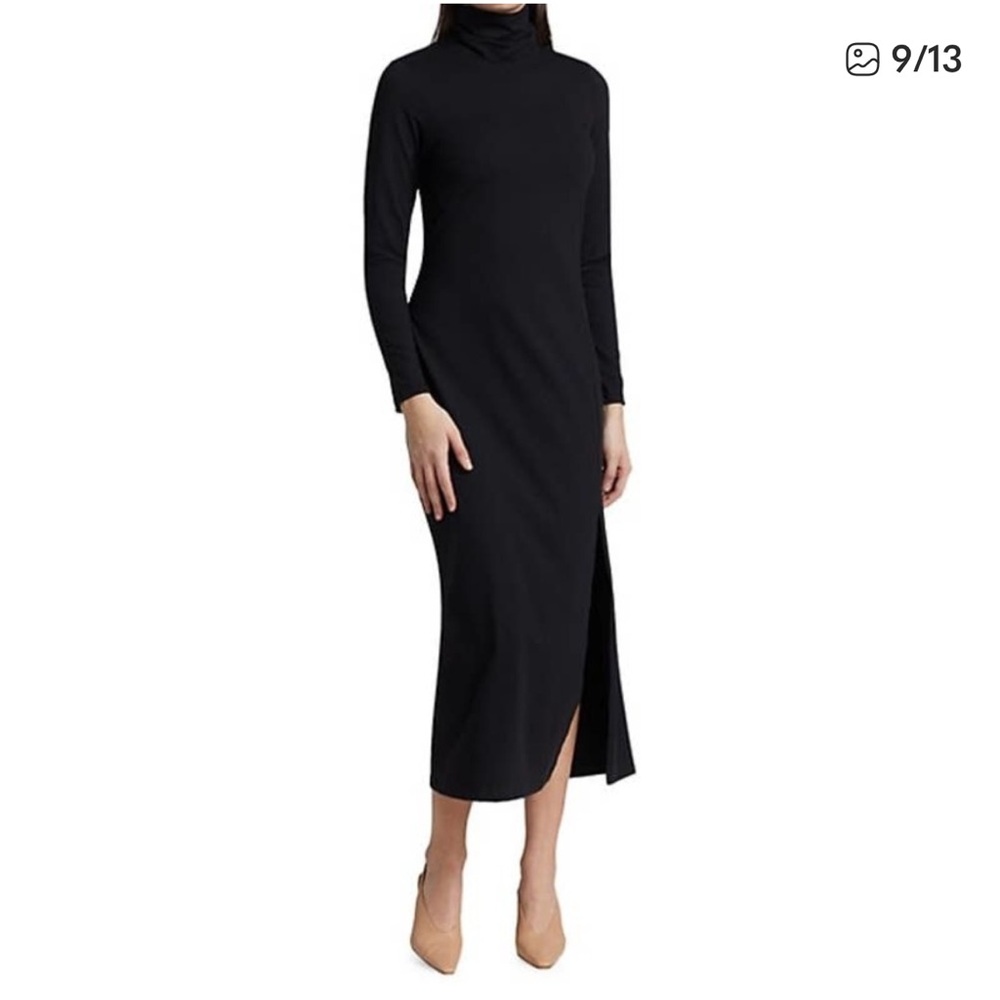 Susana Monaco Mina Turtleneck Quiet Luxury Bodycon Minimalist Midi/Maxi Dress, M